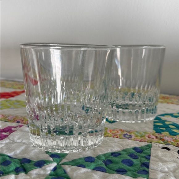 Vintage 70s Crisal Portugal Lead Crystal Cut Glass Old Fashioned Whiskey Glasses - Picture 3 of 5